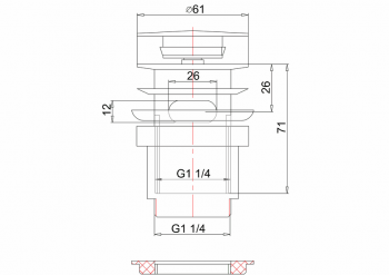 ''Click-clack'' Basin waste slotted